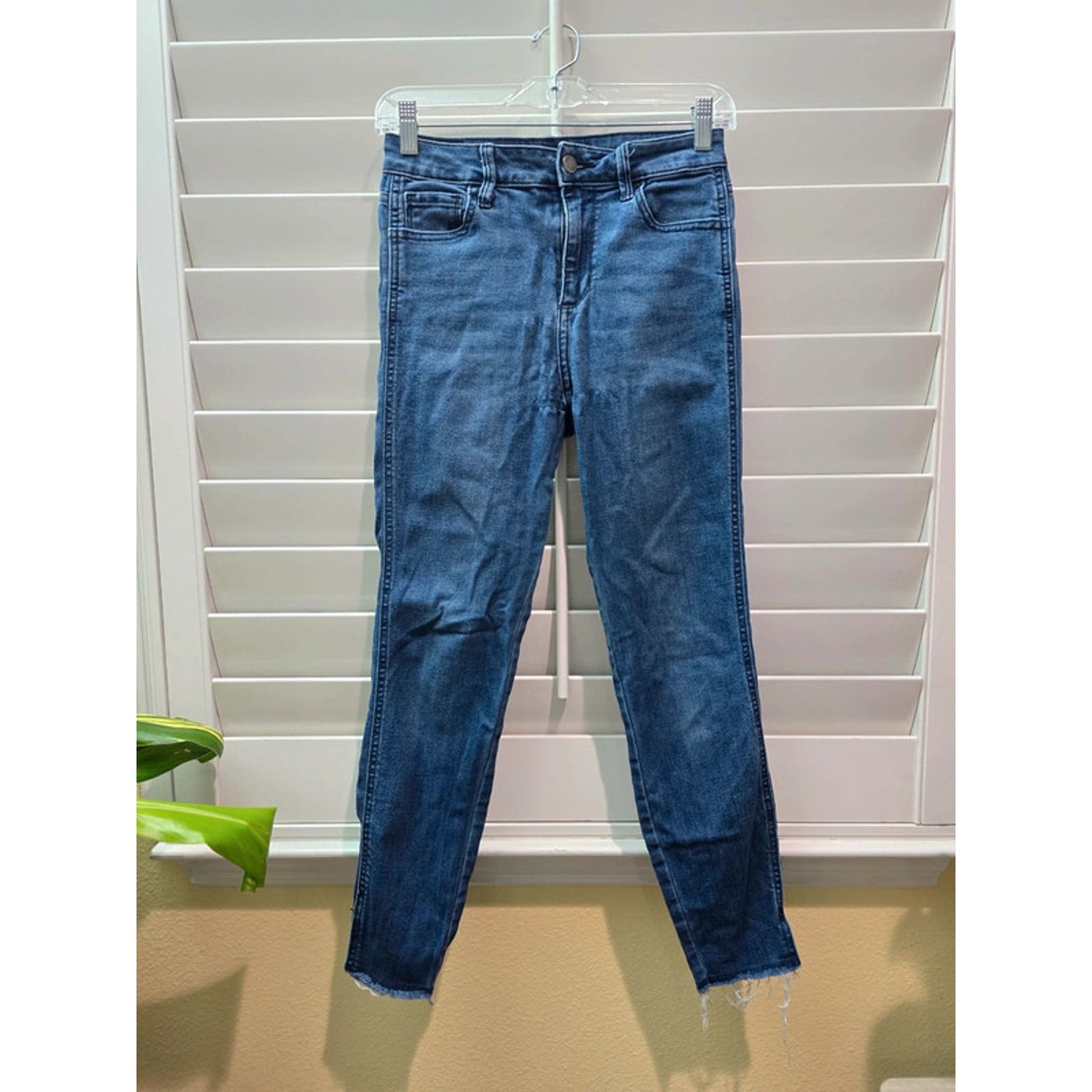 Disclosed Blue Skinny Cotton Distressed Womens Jeans 3/26