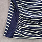 Lands End Blue White Stripe Tube Padded Swimwear Tankini Tank Top Medium M 10