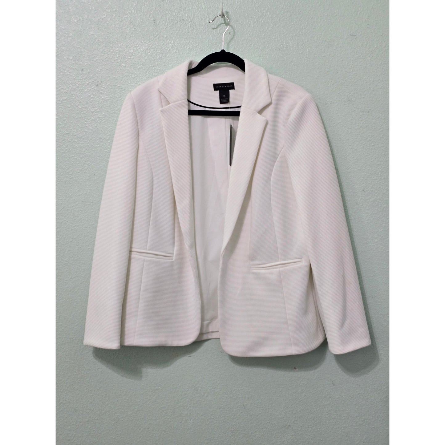 White Blazer Coat Investments Striped Preppy Minimalist Derby Wedding Plus 14
