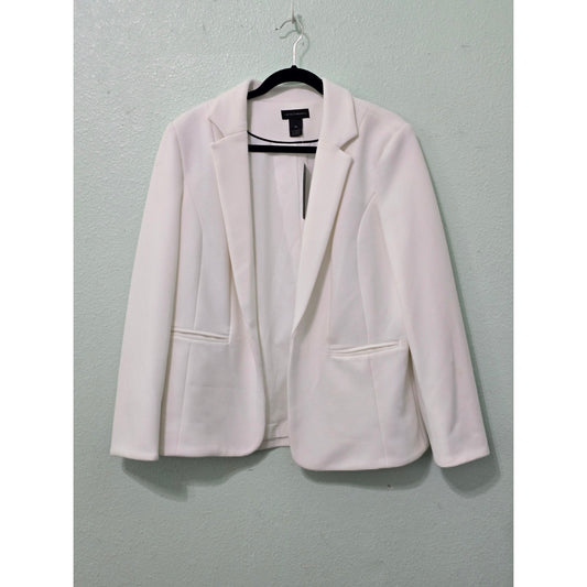 White Blazer Coat Investments Striped Preppy Minimalist Derby Wedding Plus 14