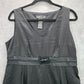 George by Mark Eisen Black Knee Length Sleeveless Flare Buckle Formal Dress 12