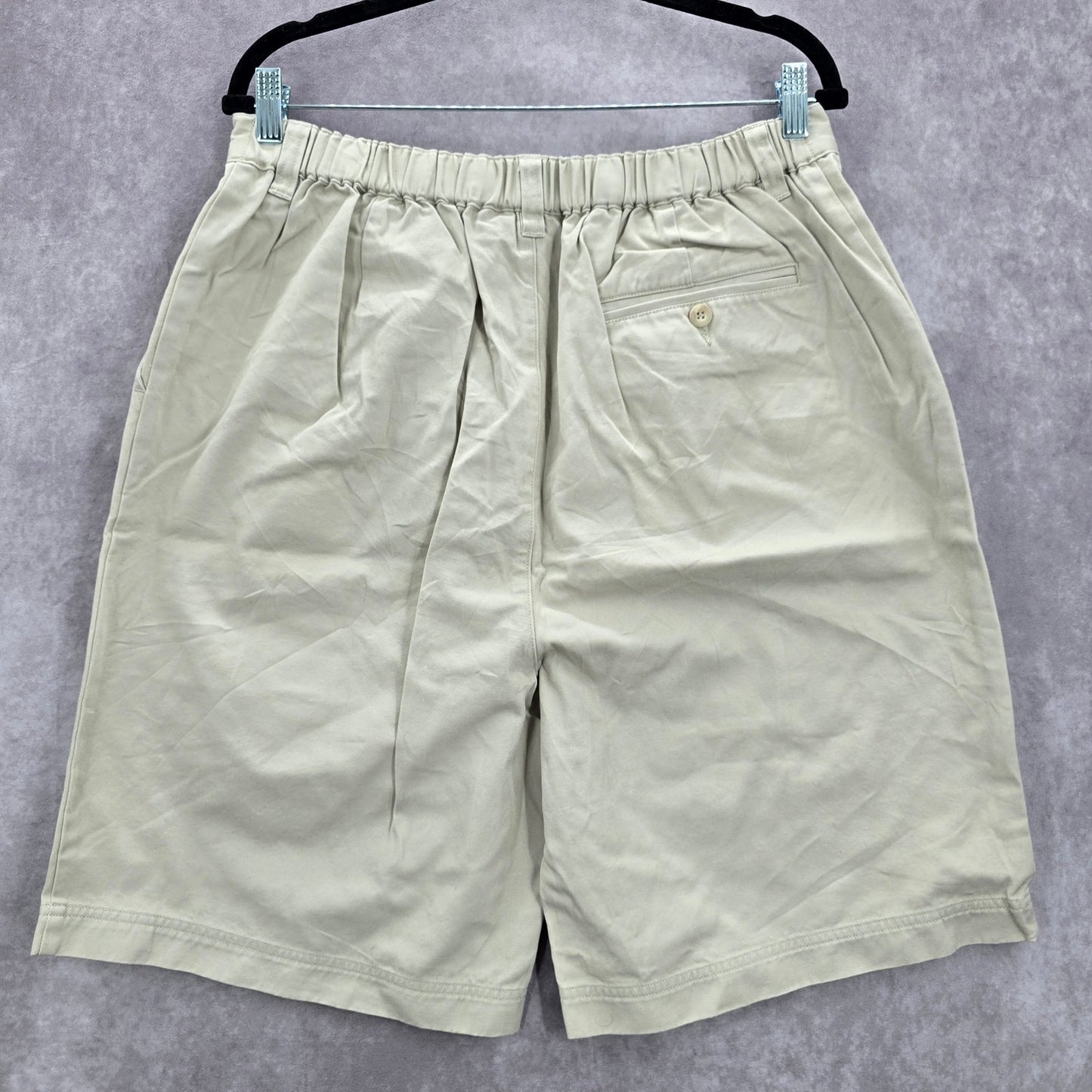 PBX Basics Khaki Tan Pullon Cargo Bermuda Pants Shorts Plus 16W