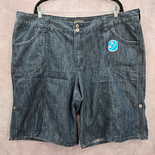 Riders by Lee Blue High Rise Twinkle Denim Bottoms Pants Shorts Plus 24W