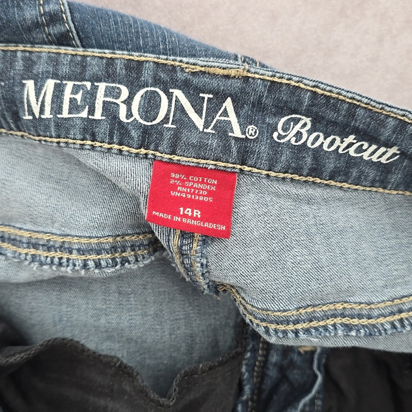 015. Merona Blue Bootcut Straight Denim Pants Jeans 14R