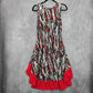 5th & Love Black Red High Low Sleeveless Flare Dress Extra Large XL