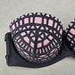 Xhilaration Gray Pink Cutout Padded Bra Bikini Bralette Swim Top S Small
