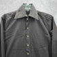 Billionaire Mafia Brown Floral Mens Button Down Party Long Sleeve Dress Shirt L