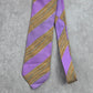 Missoni Cravatte Purple Executive Stripe Geometric Italy Silk Neck Tie Men's