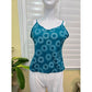 Merona Green Floral Tank Top XL