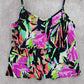 Caribbean Joe Purple Padded Swimwear Tankini Tank Top Medium M 10