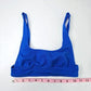 Berlook Blue Textured Bikini Top Active Swimwear Barbiecore 90s Swimsuit Y2K XS