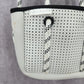 Jimelia White Black Neoprene Rope Small Crossbody With Zipper Pouch