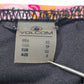 Volcom Black Orange Bikini Top Tie Halter Swimsuit Floral Bra Swimwear Y2K XS