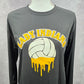 A4 Black Long Sleeve Lady Indians Sportswear Activewear Tshirt Small