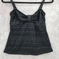 Catalina Black Crochet Lace Swimwear Tankini Top S Small 4-6