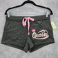 Bobbie Brooks Gray Sleepwear Queen Stretch Comfy Pink Shorts S Small