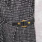 Michael by Michael Kors Black White Print Wrap Dress Large