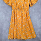 Ann Taylor Loft Yellow Floral Flare Flirt Knee Length Extra Small XS