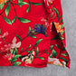 Avon Red Floral Butterfly Print Short Sleeve Top Plus 18W-20W 1X