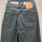 027. Levi's Classic Slim Stretch Tapered Leg Black Denim Pants 513 Jeans 8M