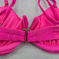 No Boundaries Pink Stripe Padded Bra Bikini Bralette Swim Top S Small