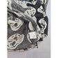 Black Skull Printed Large Gothic Grunge Infinity Scarf OSFM