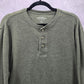 Saddlebred Green Long Sleeve Pullover Cotton Tshirt Tee Sweater Mens Large Tall