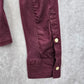 Converse Purple Button Down Long Sleeve Cotton Blouse Top Shirt XS