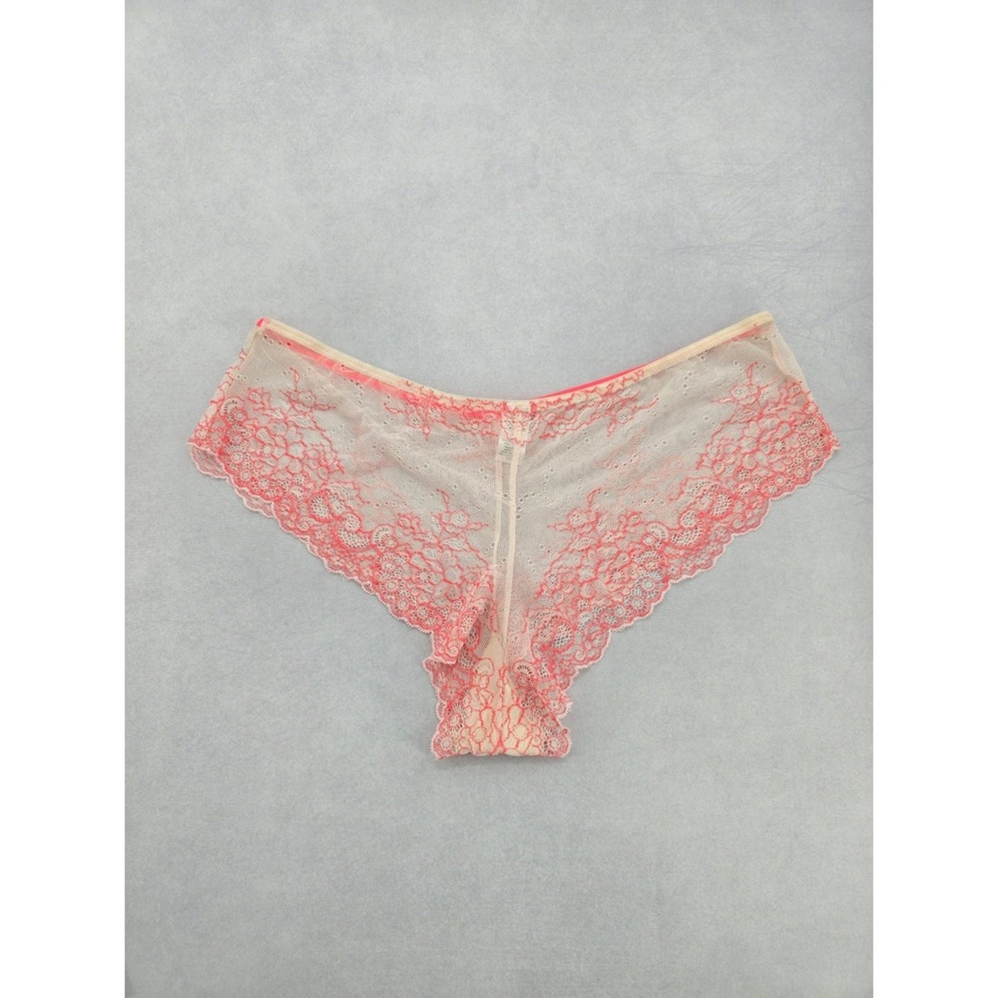 Pink Lace Floral F&F Bow Cute Romantic Panties Size 18