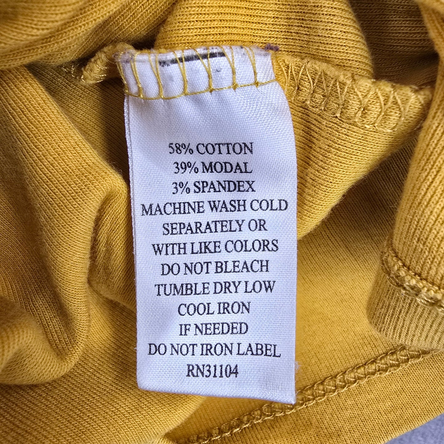 Yellow Mustard Stretch Boho Skater Casual Top Medium