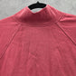 A New Day Red Long Sleeve High Neck Cropped Cotton Sweater Cardigan Medium