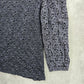 Style & Co Purple Black Floral Long Sleeve Flare Top Shirt Blouse Medium