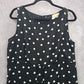 Apostrophe Black White Polka Dot Sleeveless Knee Length Retro Boho Dress 12