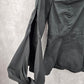 J Crew Black Universal Standard Flare Tie Slit Long Sleeve Blouse Top Shirt XXS