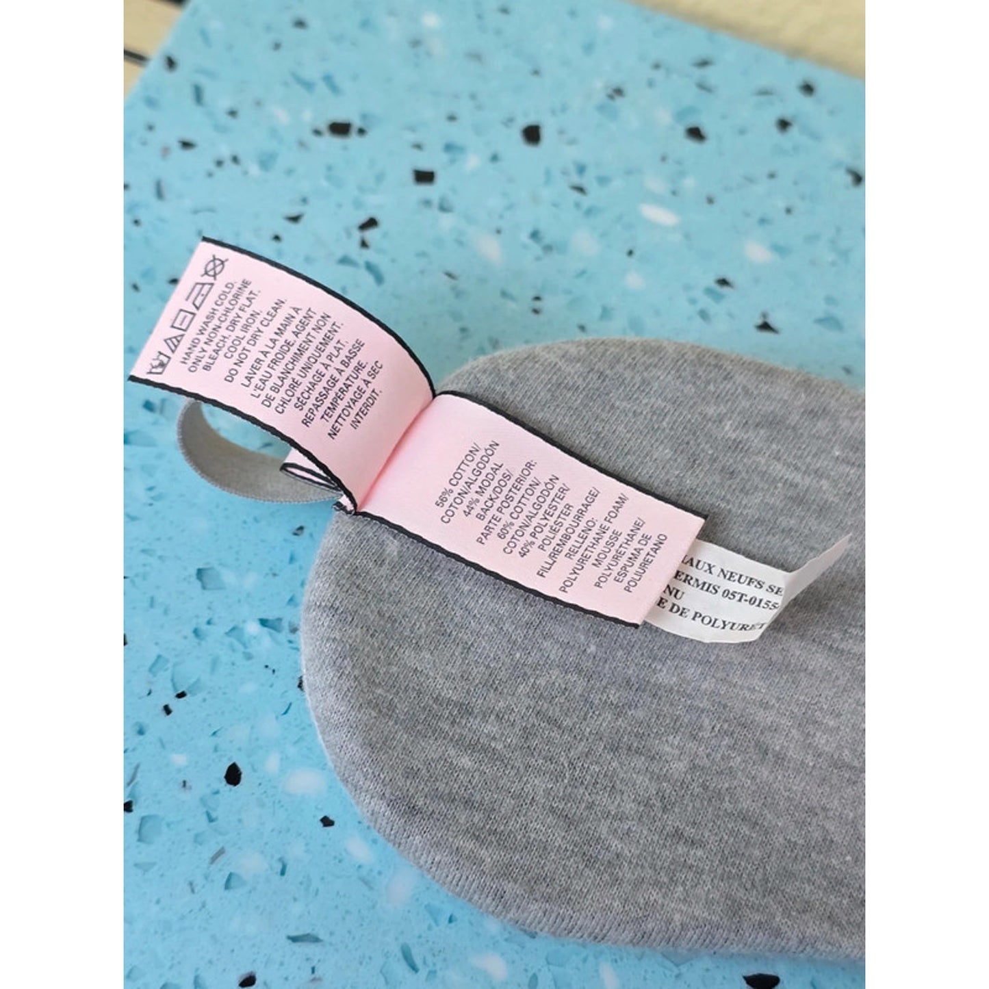 Victoria's Secret Gray Plaid Restful Sleep Blackout Eye Masks OSFM