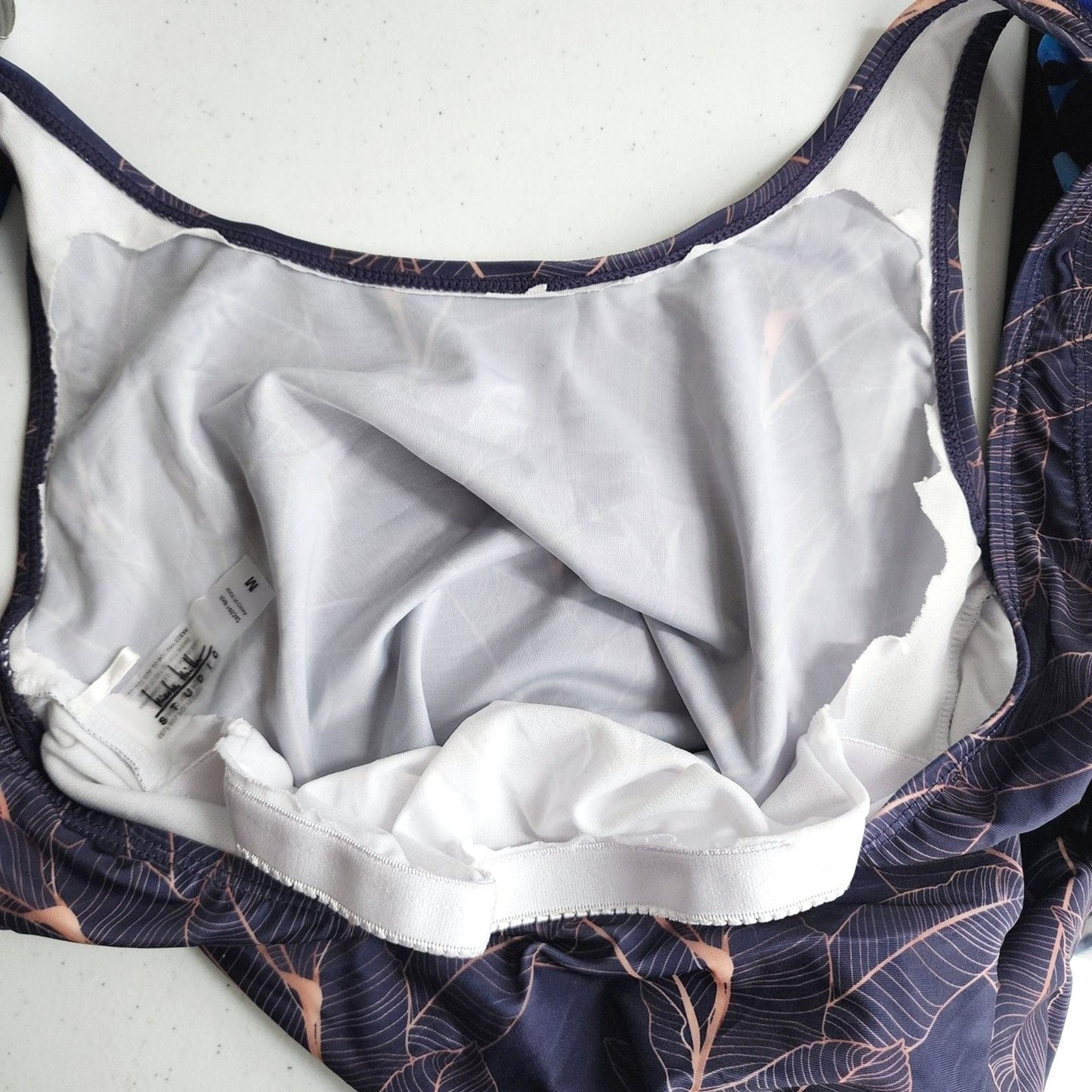 Nicole Miller Studio One Piece Purple Swimsuit Beach Vacation Resort 90s Medium