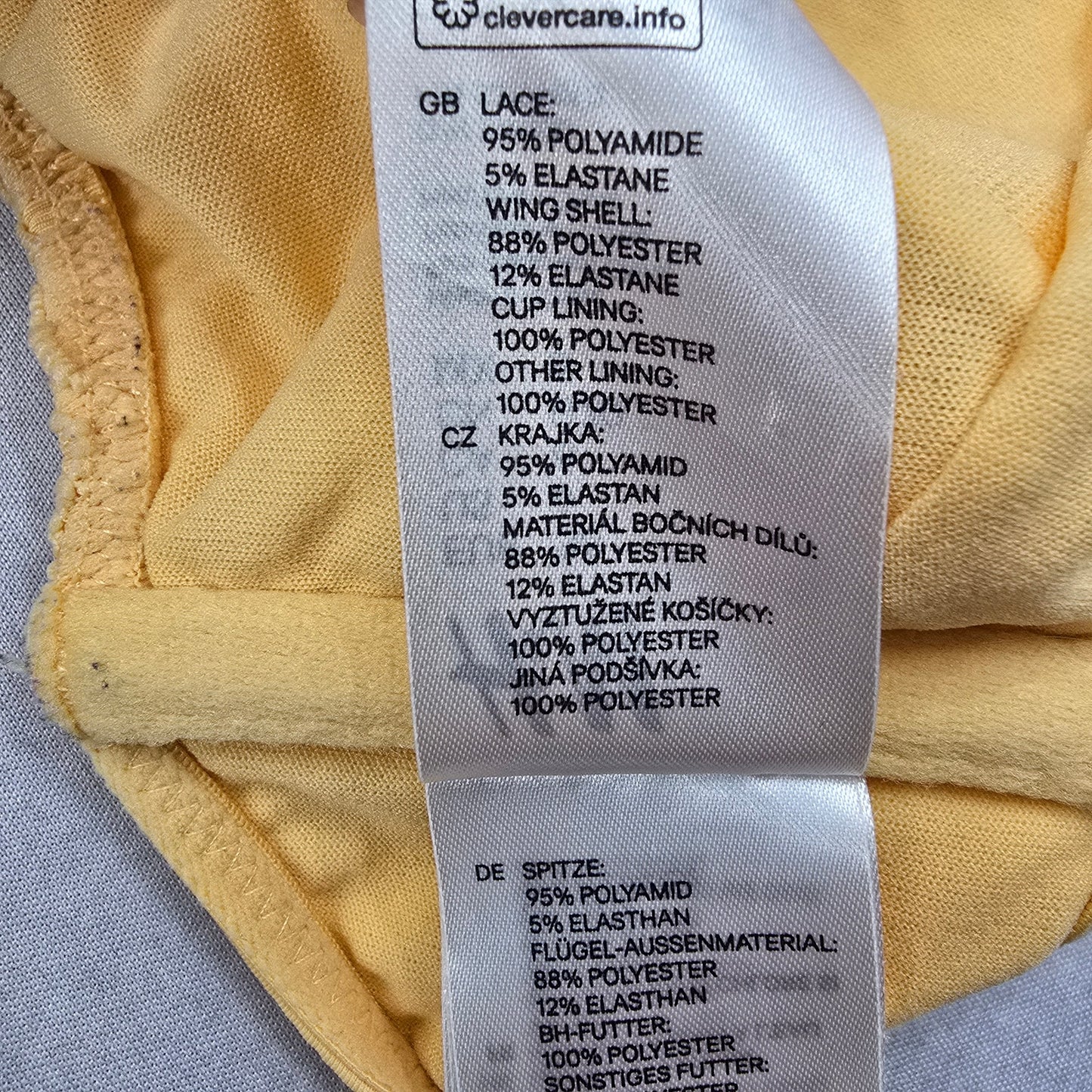 H&M Yellow Lace Crochet Eyelet Halter Tie Padded Bikini Bralette Swim Top 6