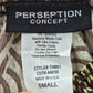 Perseption Concept Brown Green Floral Smock Sleeveless Paisley Swirl Top Small