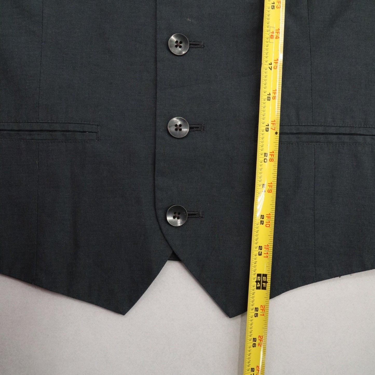 Kenneth Cole Blue 5 Button Point Pocket Waistcoat Formal Tuxedo Suit Vest M 42R