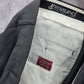 Fit Elegance Gray Mens Trousers Executive Tailored Suit Work Dress Pants 38x41