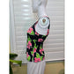 Jantzen Black Floral Tropical Sleeveless Tank Top Medium 8