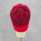 Red Crochet Knit Bucket Cap Hat Fun Vintage Y2K Funky Beanie