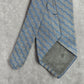 Robert Talbott Blue Orange Weave Geometric Repp Stripe Silk Men's Neck Tie