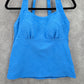 Lands' End Blue Racerback Padded Swimwear Tankini Top S Small 6