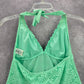 Mossimo Green Eyelet Halter Padded Swimwear Swimsuit Tankini Tank Top Medium M
