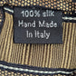 Joseph Abboud Italy Stripe Brown Black Repp Executive Silk Neck Tie Men's