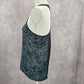 Champion Black Blue Polka Dot Racerback Activewear Duo Dry Tank Top Small
