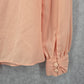 Shop The Trend Peach Sheer Long Sleeve Boho Cottage Lace Top Blouse Small