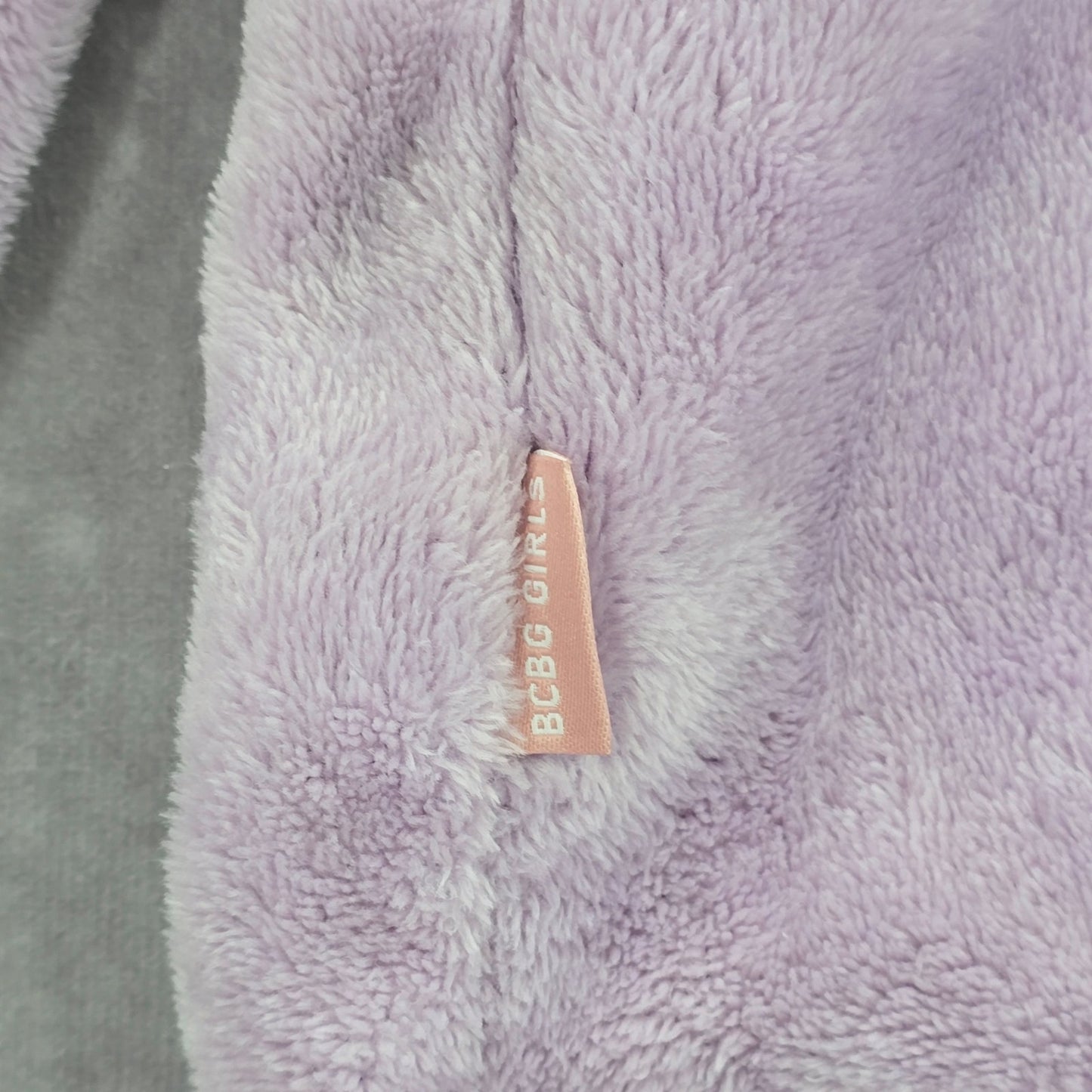 BCBG Girls Purple Fleece Sequin Unicorn Pullover Sweater Hoodie Size 7/8 NWOT