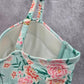 Xhilaration Blue Pink Floral Padded Wired String Bikini Top Swimwear Plus 22W